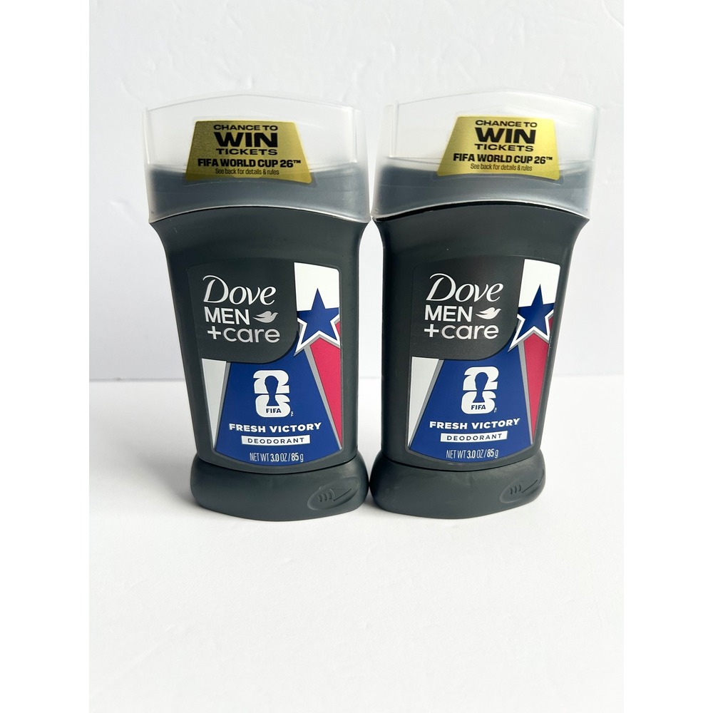 Dove Men+Care Fresh Victory Deodorant Stick 3.0 oz FIFA World Cup 26 Pack of 2